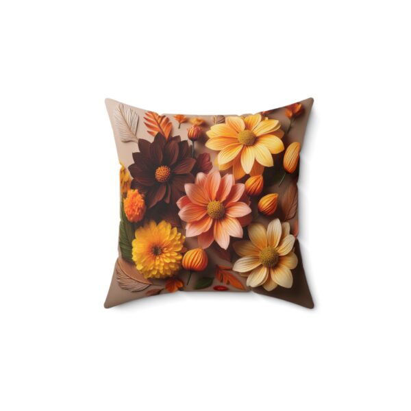 Autumn Floral Square Pillow - Cozy Home Decor - Image 2