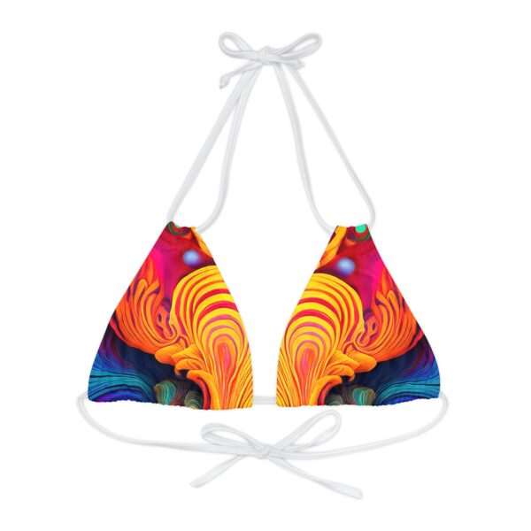 Colorful Psychedelic Strappy Triangle Bikini Top