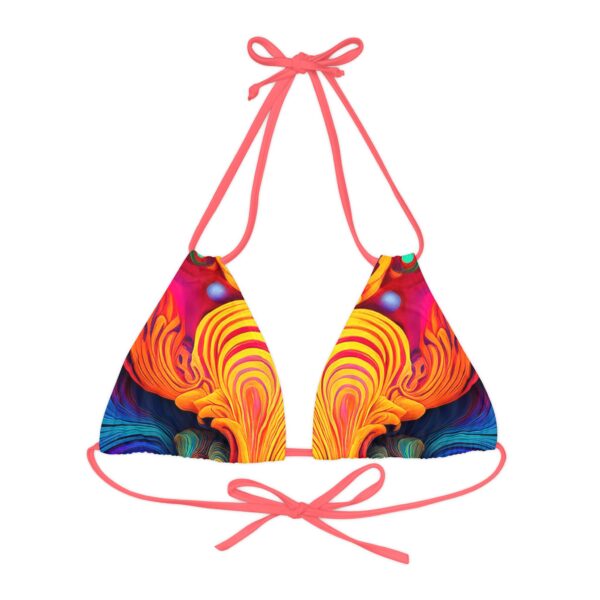 Colorful Psychedelic Strappy Triangle Bikini Top - Image 9