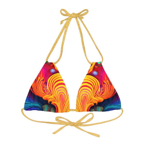 Colorful Psychedelic Strappy Triangle Bikini Top - Image 5