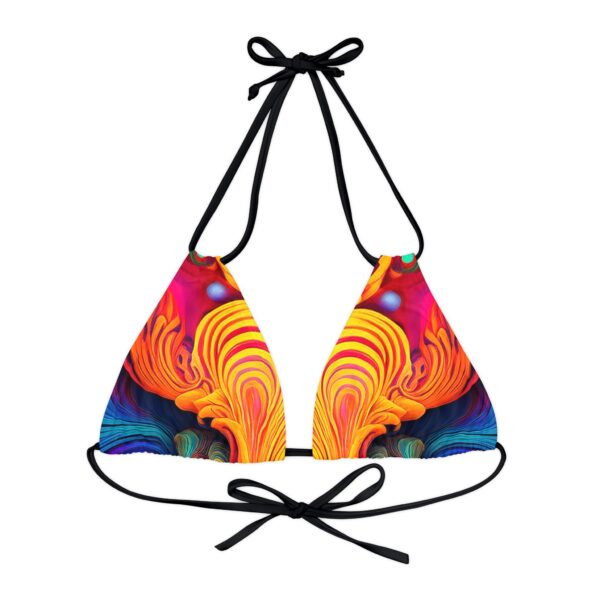 Colorful Psychedelic Strappy Triangle Bikini Top - Image 4