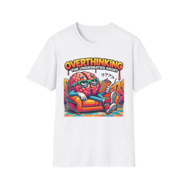 Overthinking T-Shirt, Unisex Softstyle Tee for Stress Relief