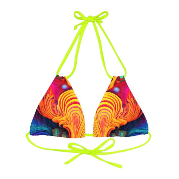 Colorful Psychedelic Strappy Triangle Bikini Top - Image 6