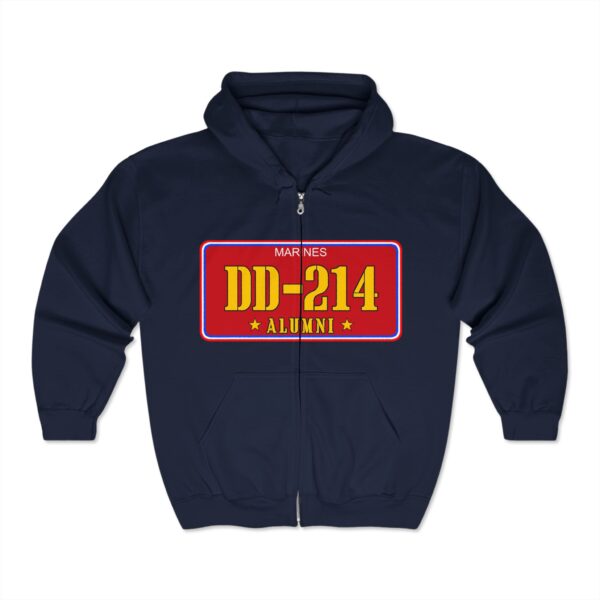 Marine Veteran DD-214 Alumni Hoodie - Full Zip. Veteran Gift - Image 7