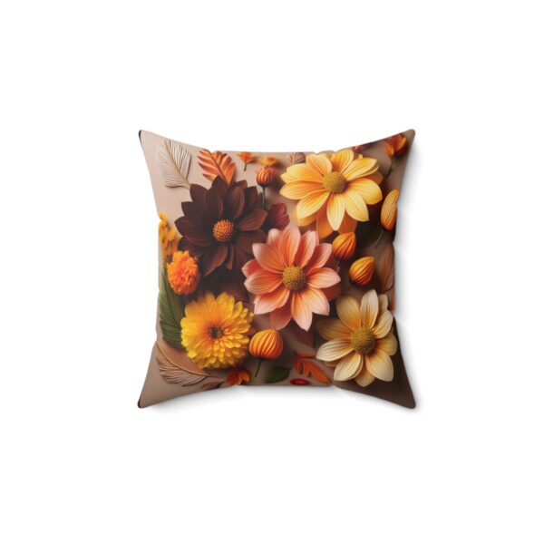 Autumn Floral Square Pillow - Cozy Home Decor