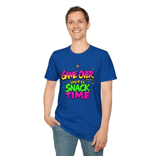 Game Over Until Snack Time T-Shirt, Funny Gamer Tee - Image 2