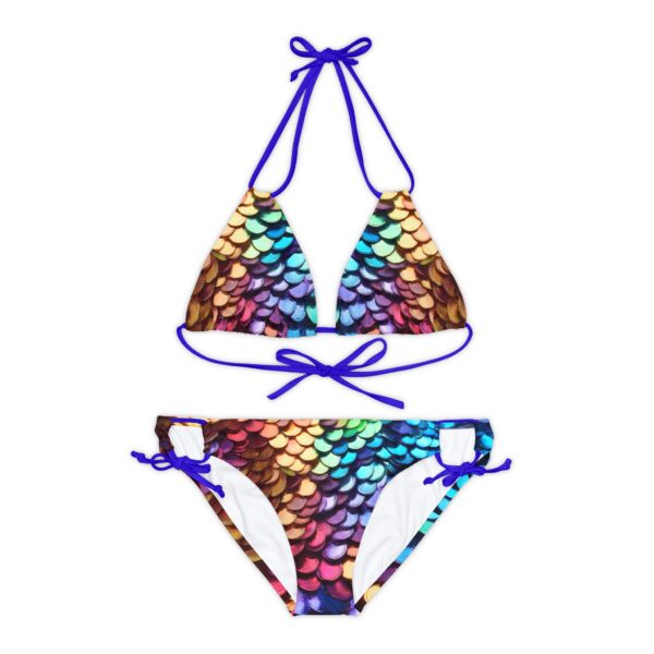 Mermaid Scales Print Strappy Bikini Set Swimwear - Image 7