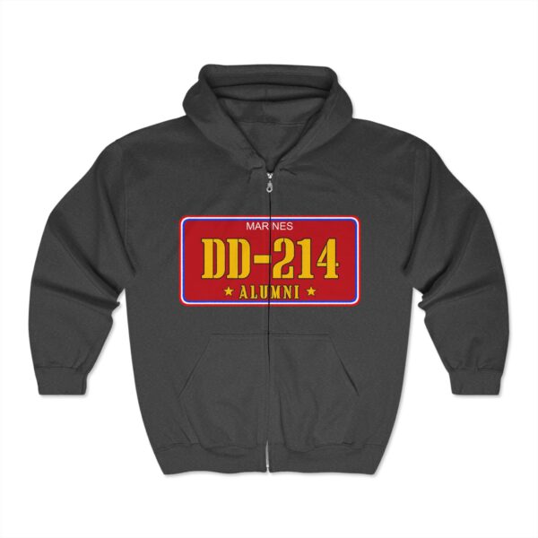 Marine Veteran DD-214 Alumni Hoodie - Full Zip. Veteran Gift - Image 5