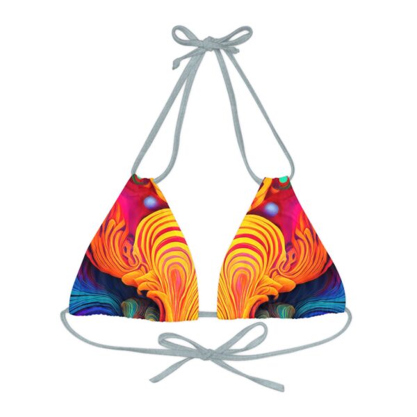 Colorful Psychedelic Strappy Triangle Bikini Top - Image 7