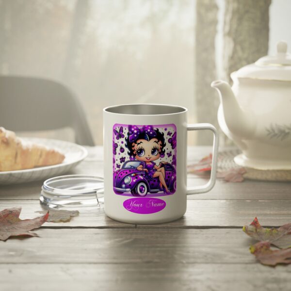 Chic Insulated Coffee Mug, Colorful Artistic Design - Image 3